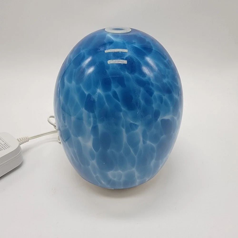 Sparoom MarbleMist Ultrasonic Mister Art Glass Essential Oil Diffuser Blue